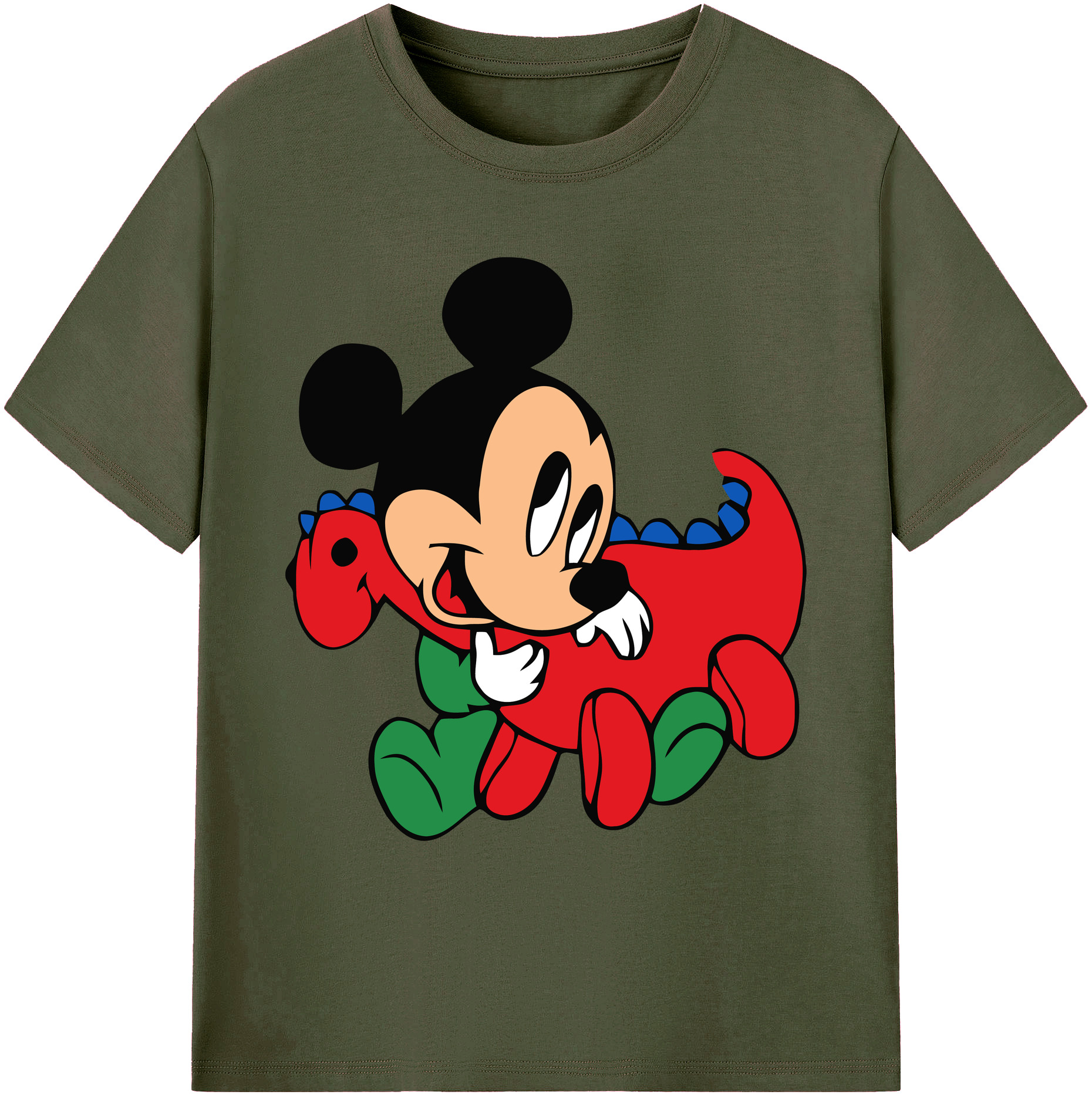 ミッキーマウス Mickey Mouse 綿100％ メンズ半袖Tシャツ｜肌触りやわらか＆通気性